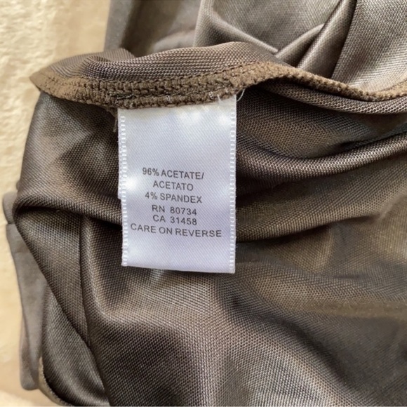 BCBGMaxAzria Green V-Neck Sleeveless Midi Dress - Picture 10 of 10